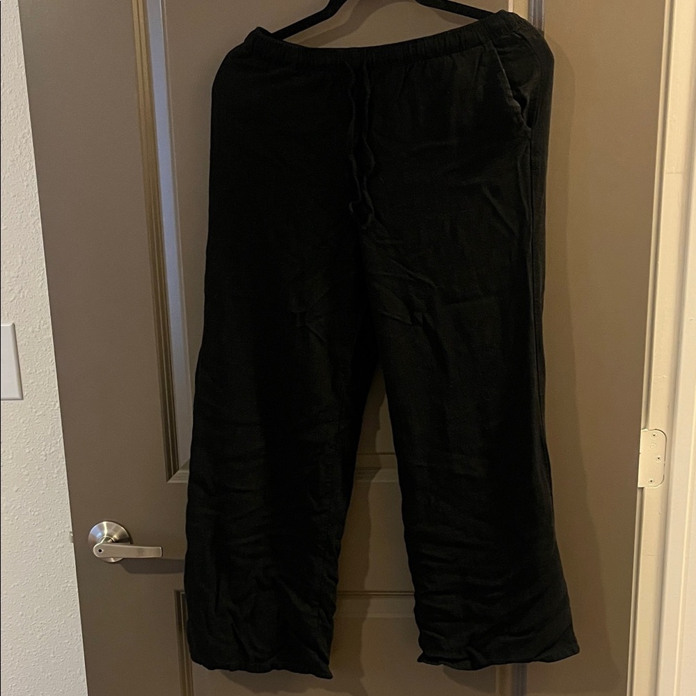 Stradivarius Classic Black Drawstring Pants
